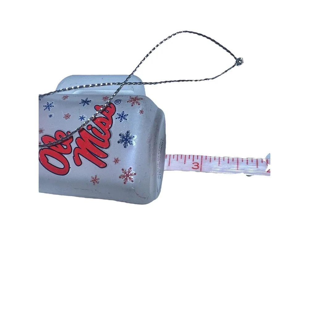 Ole Miss Rebels‎ Fan Christmas Ornaments Set Mason Jar Snowflakes Sleigh Wreath